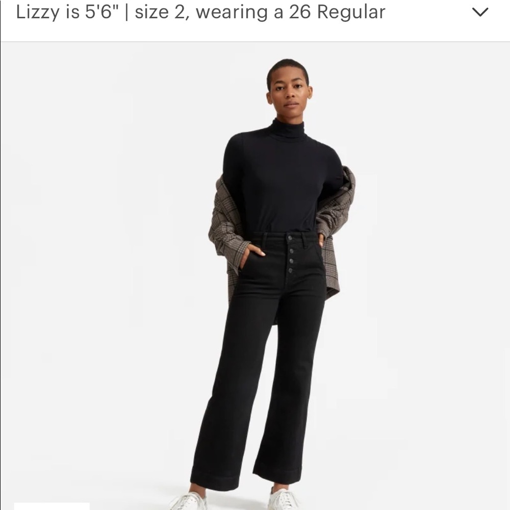 Everlane button-fly wide leg jean